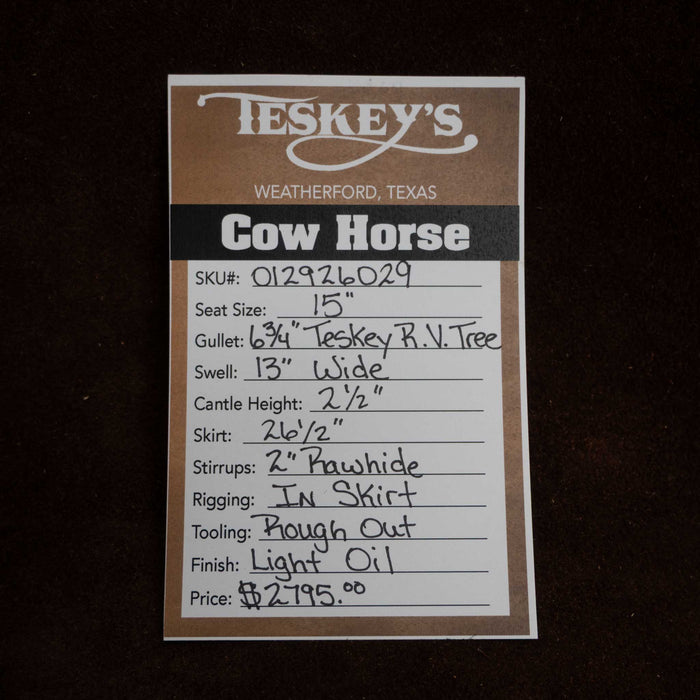 15" TESKEY'S RANCH VERSATILITY SADDLE Saddles - New Teskey's Saddlery