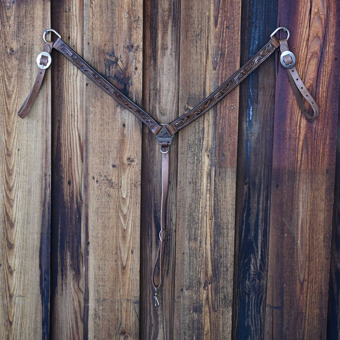 15" SEVEN PLATINUM LEATHER BARREL SADDLE