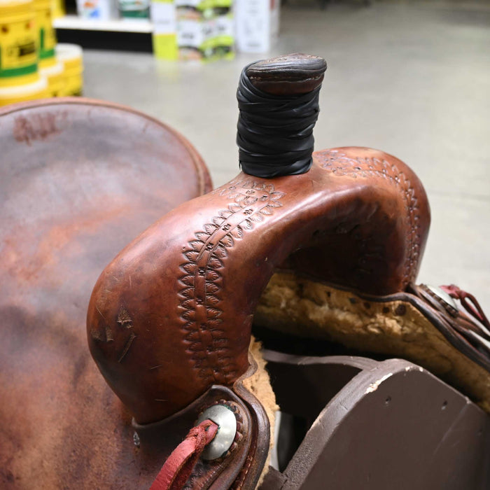 16.5" USED R. WAYLON RANCH CUTTER SADDLE