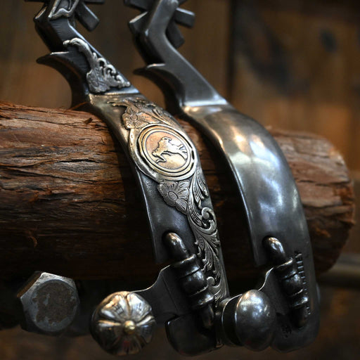 Kerry Kelley Silver Mounted 8pt. Spurs Tack - Spurs Kerry Kelley