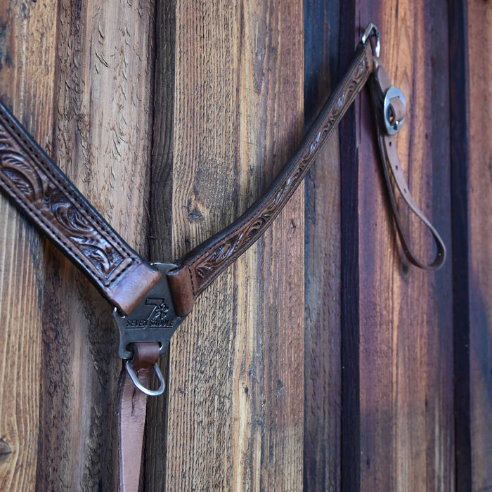 15" SEVEN PLATINUM LEATHER BARREL SADDLE