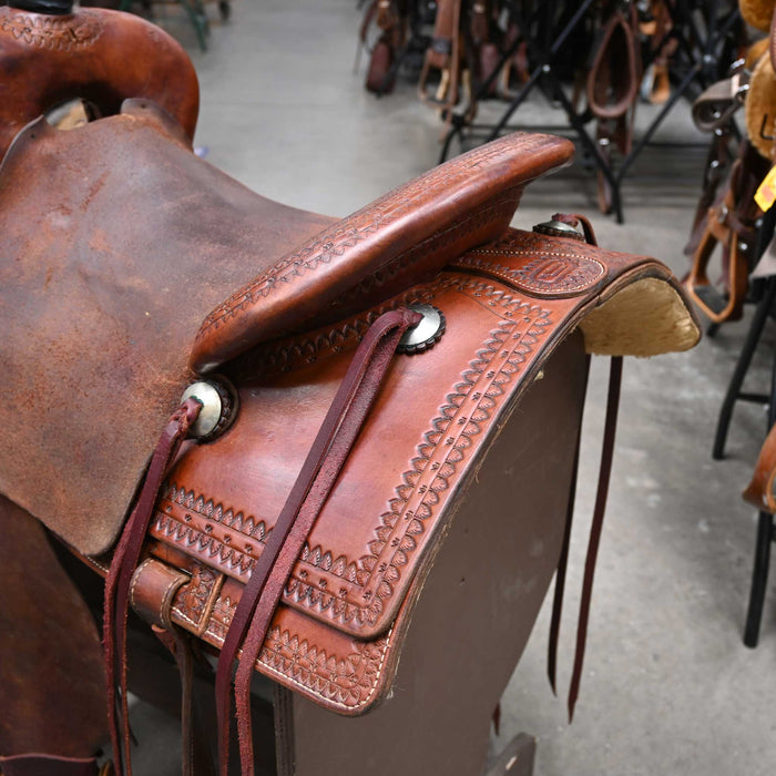 16.5" USED R. WAYLON RANCH CUTTER SADDLE