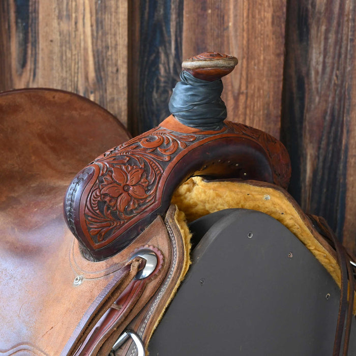 14" USED CORRIENTE TEAM ROPING SADDLE
