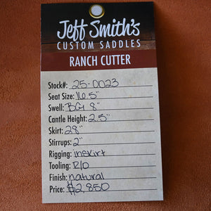 16.5" JEFF SMITH RANCH CUTTER SADDLE Saddles Jeff Smith