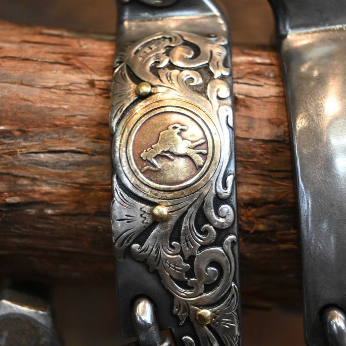 Kerry Kelley Silver Mounted 7pt. Spurs Tack - Spurs Kerry Kelley