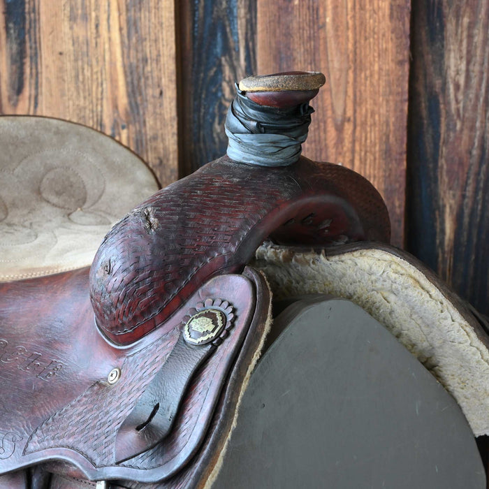 16" USED TEAM ROPING SADDLE
