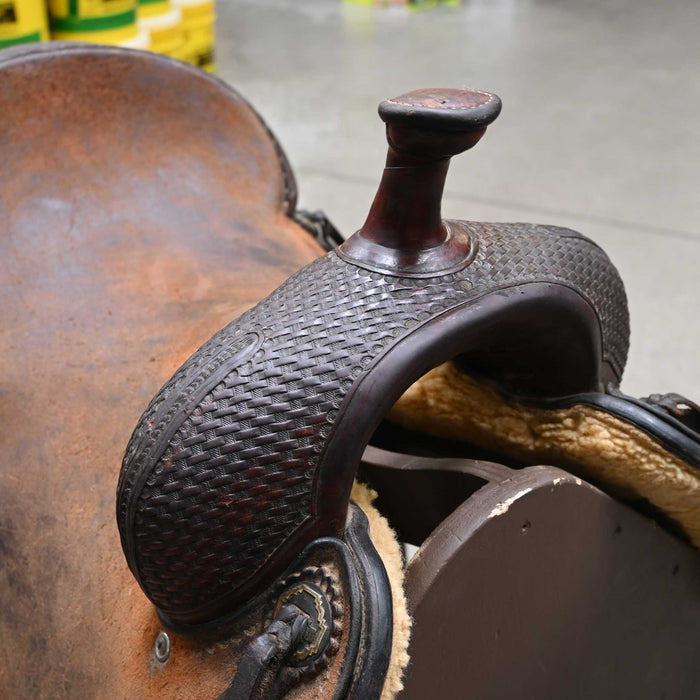 17" USED ALLEN RANCH RANCH CUTTER SADDLE