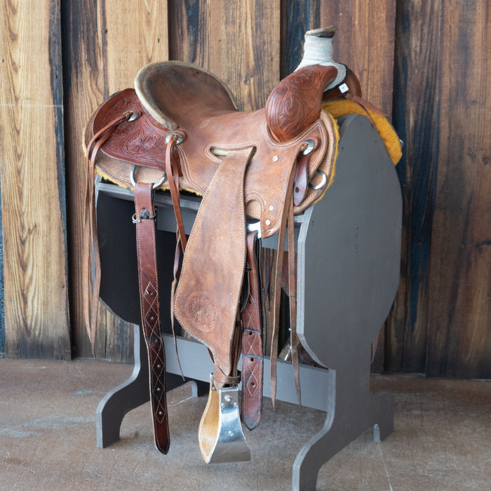 15.5" USED ROBERT TESKEY RANCH SADDLE