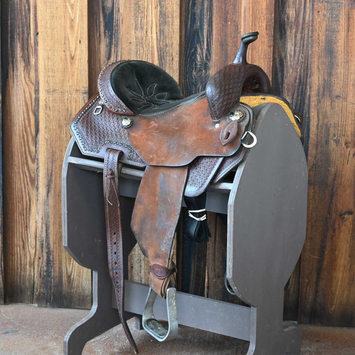 13" USED DOUBLE J PRO BARREL SADDLE