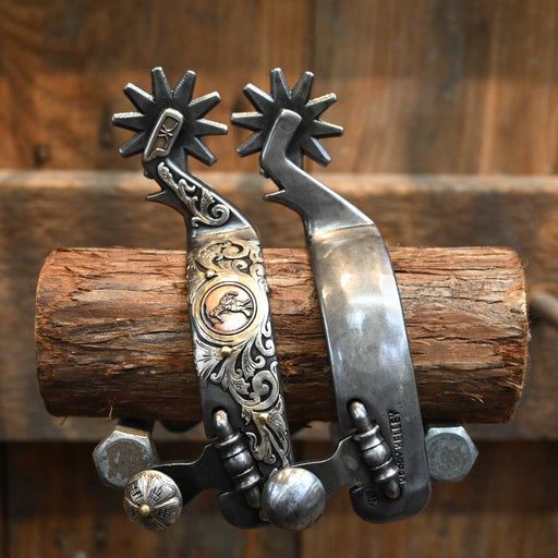 Kerry Kelley Silver Mounted 10pt. Spurs Tack - Spurs Kerry Kelley