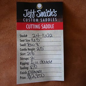 16.5" JEFF SMITH CUTTING SADDLE Saddles Jeff Smith