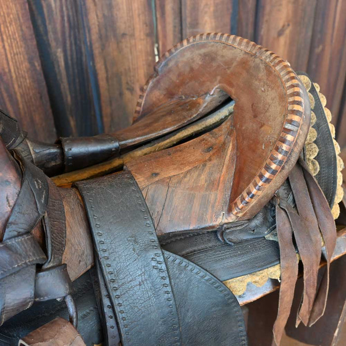 ANTIQUE MEXICAN VAQUERO CHARRO SADDLE _CA976 Collectibles Teskey's