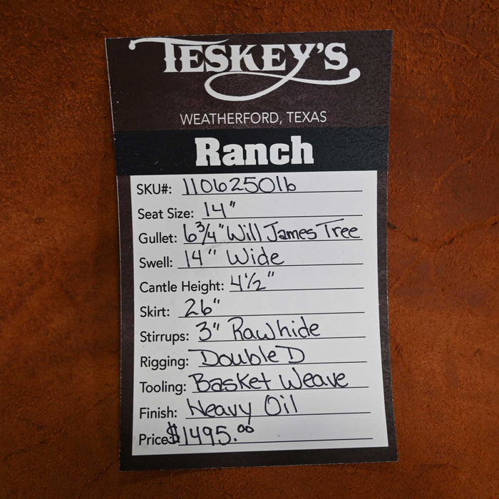 14" TESKEY'S RANCH ASSOCIATION SADDLE