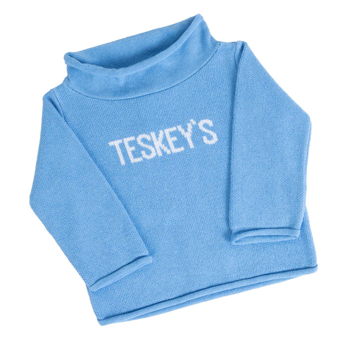 Teskey's Youth Rollneck Sweater - Hydrangea/White