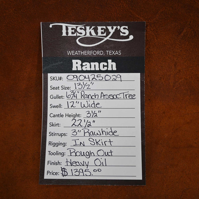 13.5" TESKEY'S YOUTH STRIP DOWN RANCH SADDLE