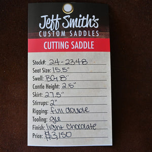 15.5" JEFF SMITH CUTTING SADDLE Saddles Jeff Smith