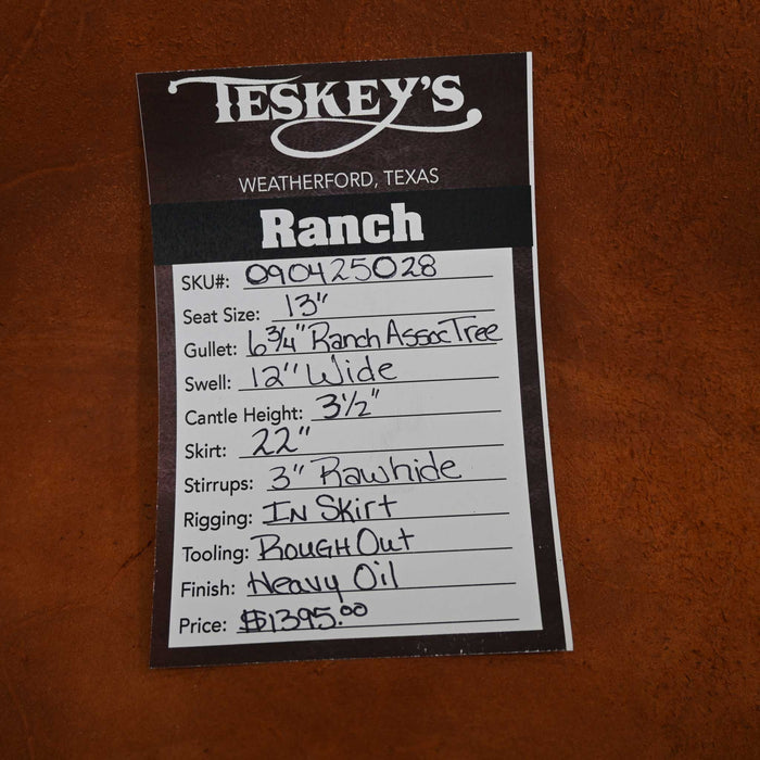 13" TESKEY'S YOUTH STRIP DOWN RANCH SADDLE