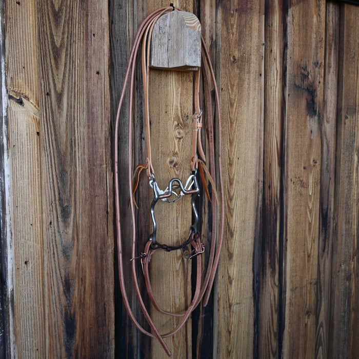 Josh Ownbey Solid Port Bridle Rig w/ Split Ear Headstall Tack - Rigs Josh Ownbey Cowboy Line