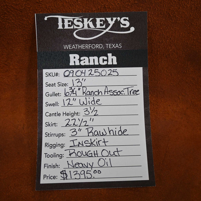 13" TESKEY'S YOUTH STRIP DOWN RANCH SADDLE