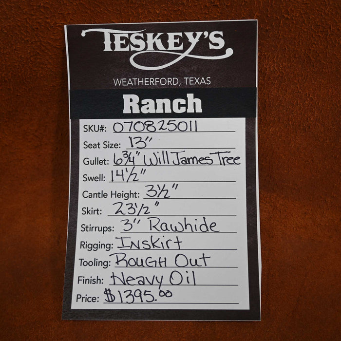 13" TESKEY'S YOUTH STRIP DOWN RANCH SADDLE