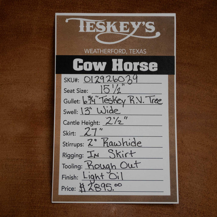 15.5" TESKEY'S RANCH VERSATILITY SADDLE Saddles - New Teskey's Saddlery