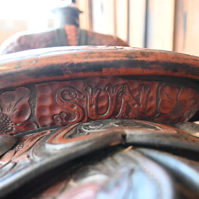 Custom Made 1960's Saddle w/Visalia Silver Collectibles Custom California Saddle