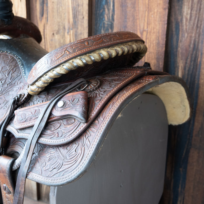 15.5" BILL HILL TEAM ROPING SADDLE