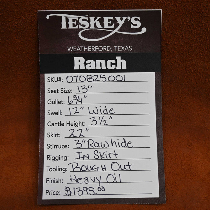 13" TESKEY'S YOUTH STRIP DOWN RANCH SADDLE
