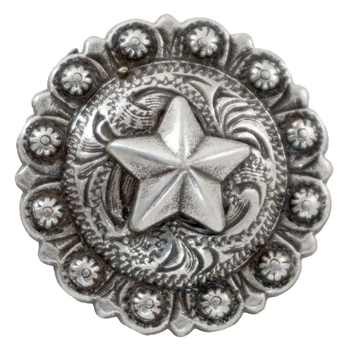 Silver Berry Star Concho Tack - Conchos & Hardware MISC   