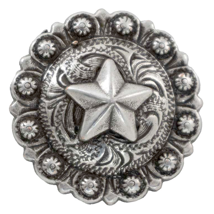 Silver Berry Star Concho Tack - Conchos & Hardware MISC   