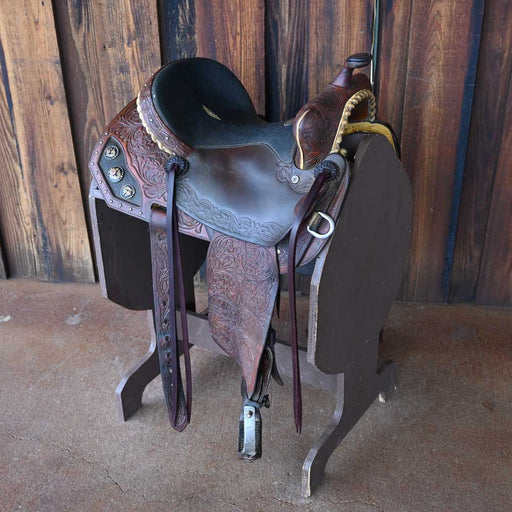 14" USED SHILOH JORDAN PETERSON CONTENDER BARREL SADDLE Saddles - Used Shiloh Saddlery