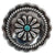 Silver Flower with Rope Border Tack - Conchos & Hardware - Conchos MISC   