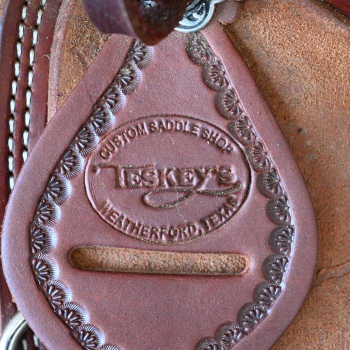 12.5" USED TESKEY'S JR RANCH ASSOCIATION SADDLE