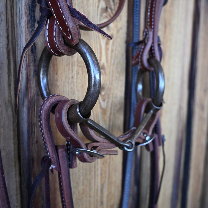 2lb O-Ring Square Snaffle Bridle Rig w/ Browband Headstall