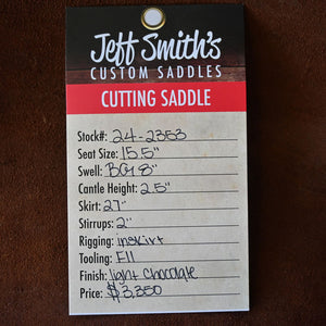 15.5" JEFF SMITH CUTTING SADDLE Saddles Jeff Smith