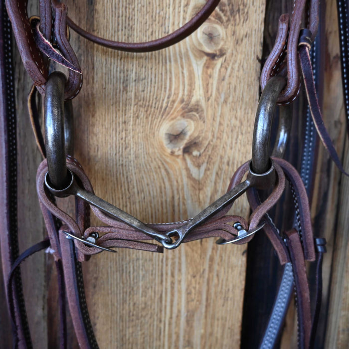 2lb O-Ring Square Snaffle Bridle Rig w/ Browband Headstall