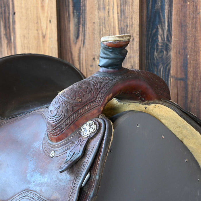14.5" USED CACTUS TEAM ROPING SADDLE