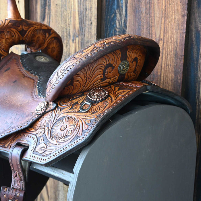 13.5" USED DOUBLE J POZZI PRO BARREL SADDLE Saddles - Used DOUBLE J SADDLERY