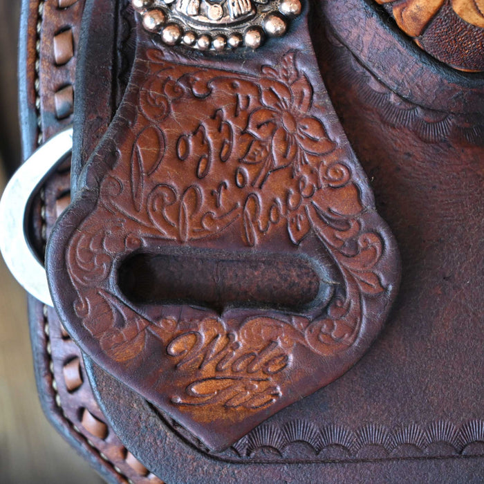 13.5" USED DOUBLE J POZZI PRO BARREL SADDLE Saddles - Used DOUBLE J SADDLERY