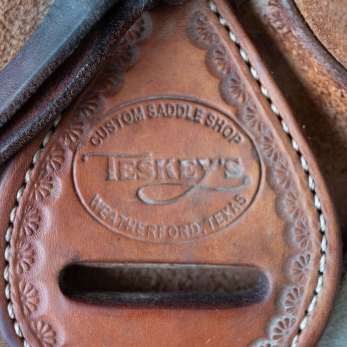 16" USED TESKEY'S STRIP DOWN RANCH SADDLE