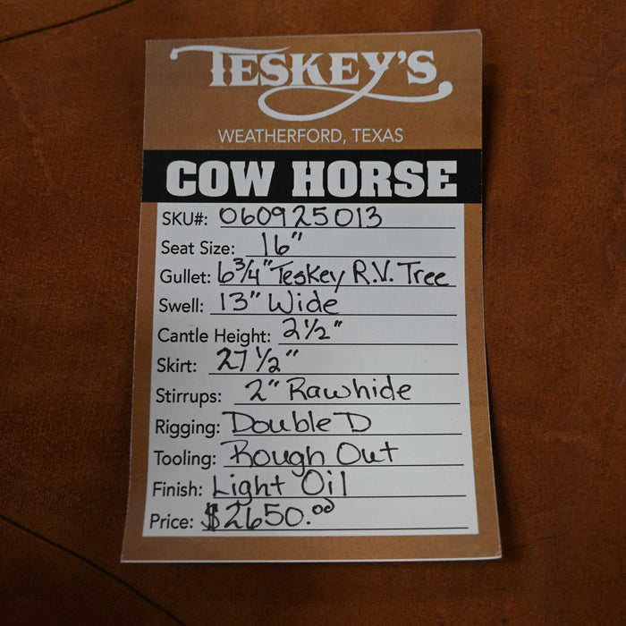 16" TESKEY'S RANCH VERSATILITY SADDLE