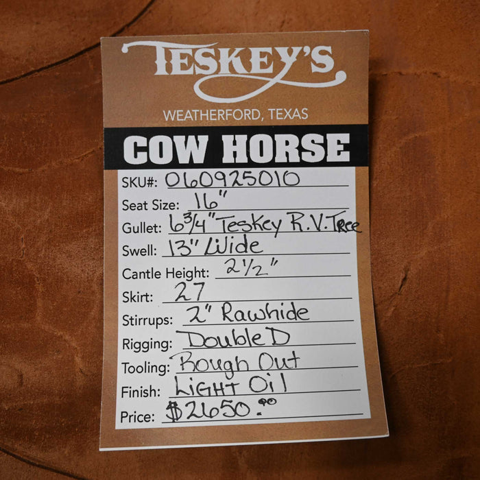 16" TESKEY'S RANCH VERSATILITY SADDLE