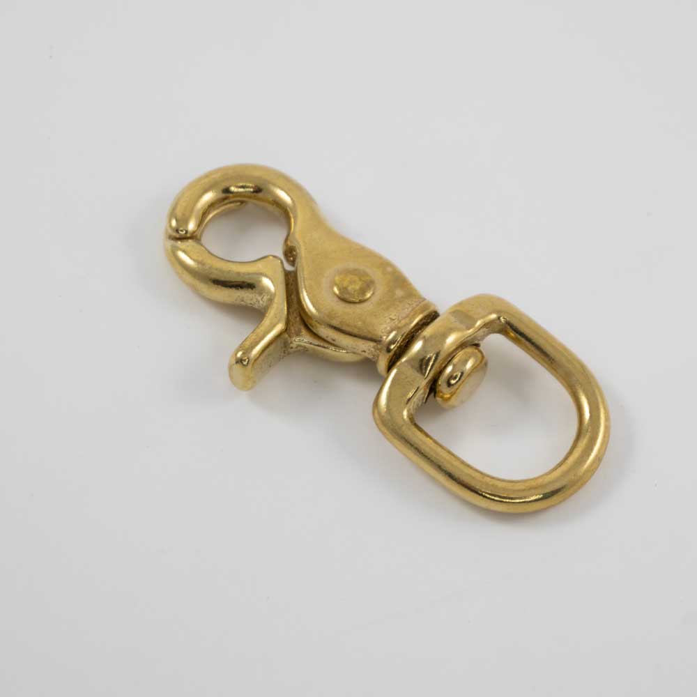 Solid Brass Round Eye Trigger Snap — Teskeys