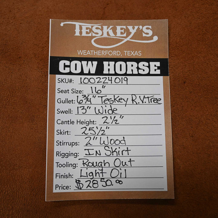 16" TESKEY'S RANCH VERSATILITY SADDLE