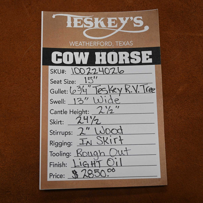 15" TESKEY'S RANCH VERSATILITY SADDLE