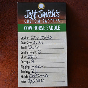 16.5" JEFF SMITH COW HORSE SADDLE Saddles Jeff Smith