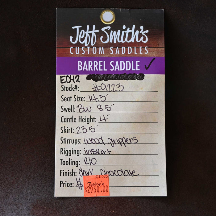 14.5" USED JEFF SMITH JACKIE GANTER BARREL SADDLE