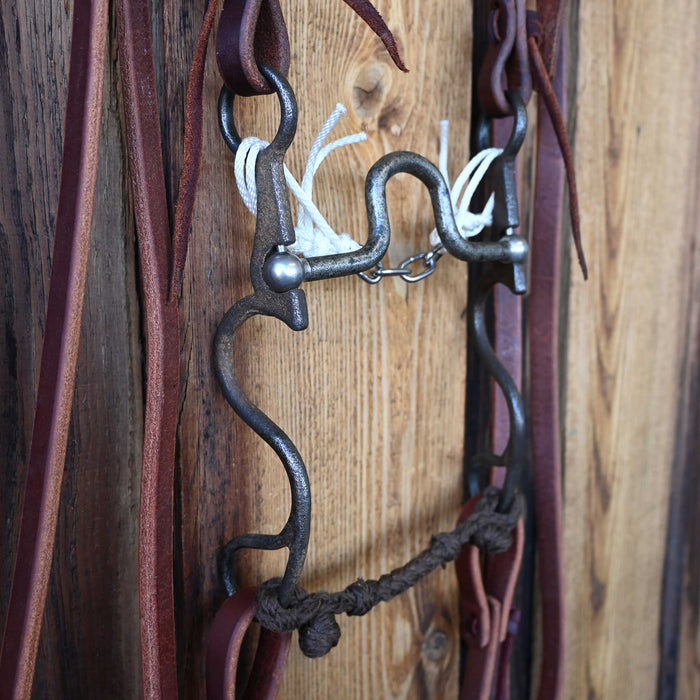 Jim Edwards Solid Port Bridle Rig w/ Split Ear Headstall