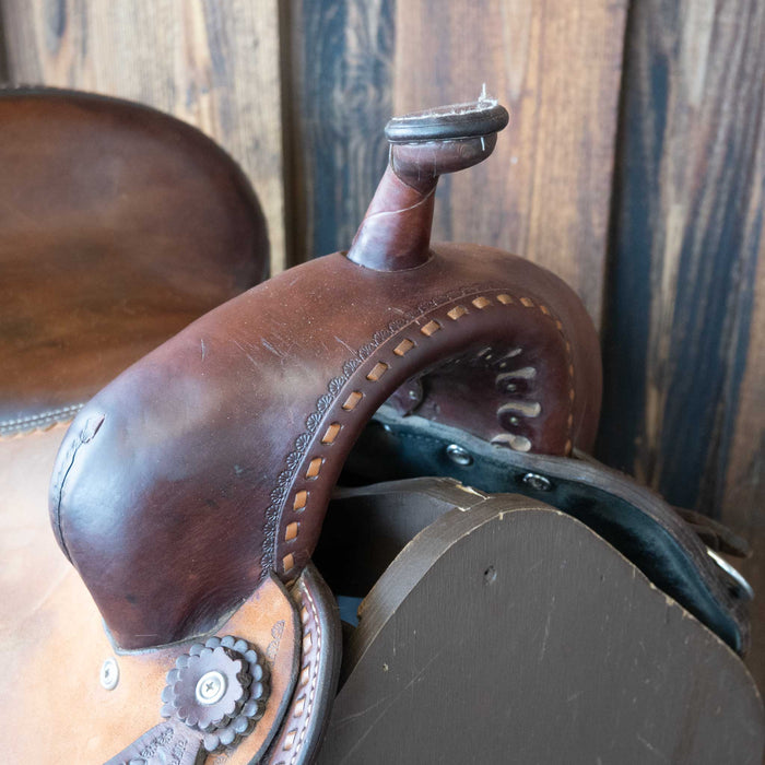 14" USED DOUBLE J THE DUKE BARREL SADDLE