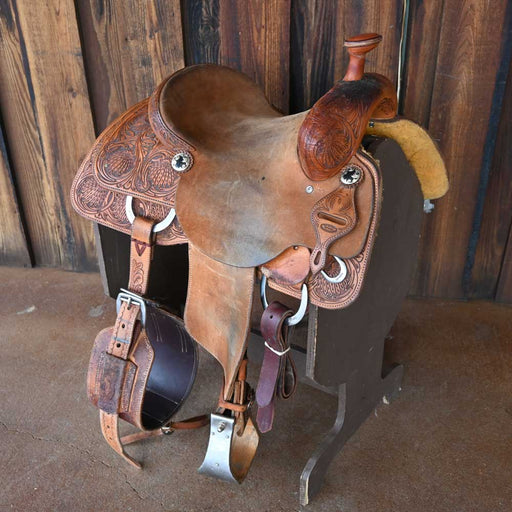 14" USED JEFF SMITH ROPING SADDLE Saddles - Used Jeff Smith